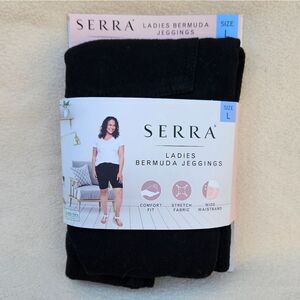 Serra Ladies Black Bermuda Jeggings Size L